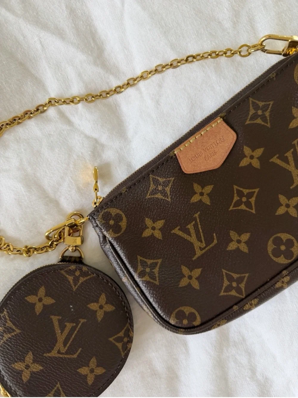 Louis Vuitton Multi Pochette Accessories Pouch Monogram Canvas Small Brown